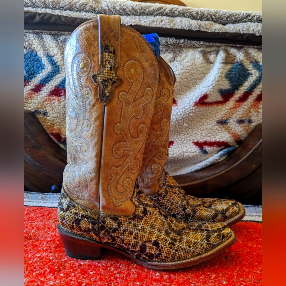 Ferrini Snakeskin Cowboy Boots